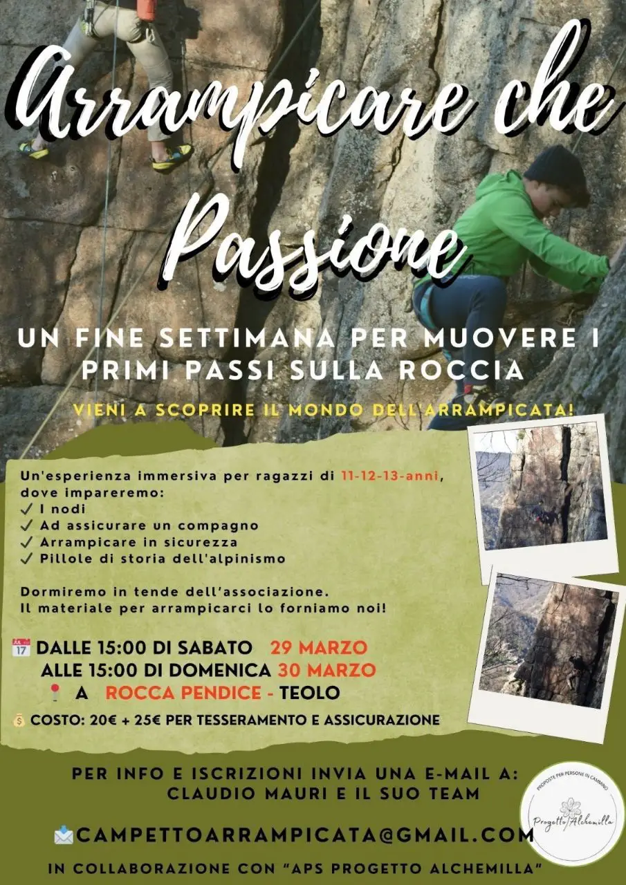 locandina corso arrampicata